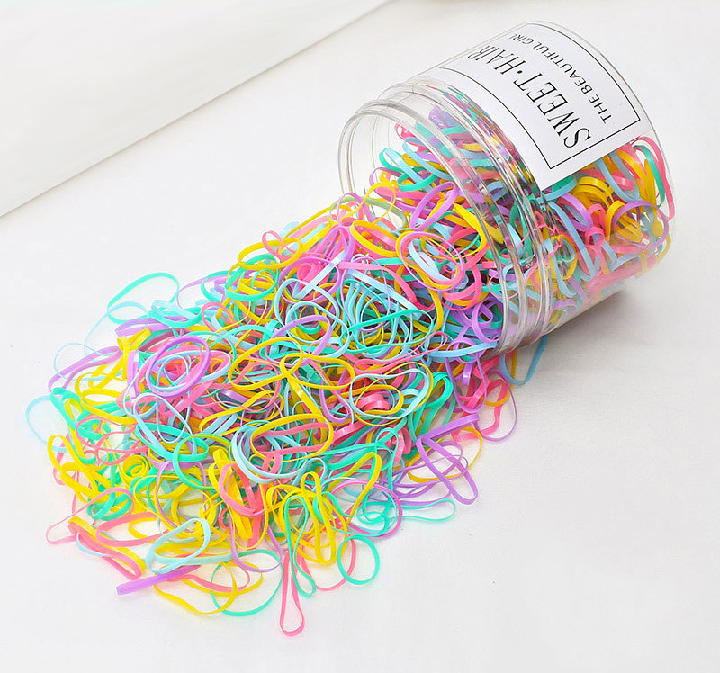 1000 X Colourful Rubber Hair Bands