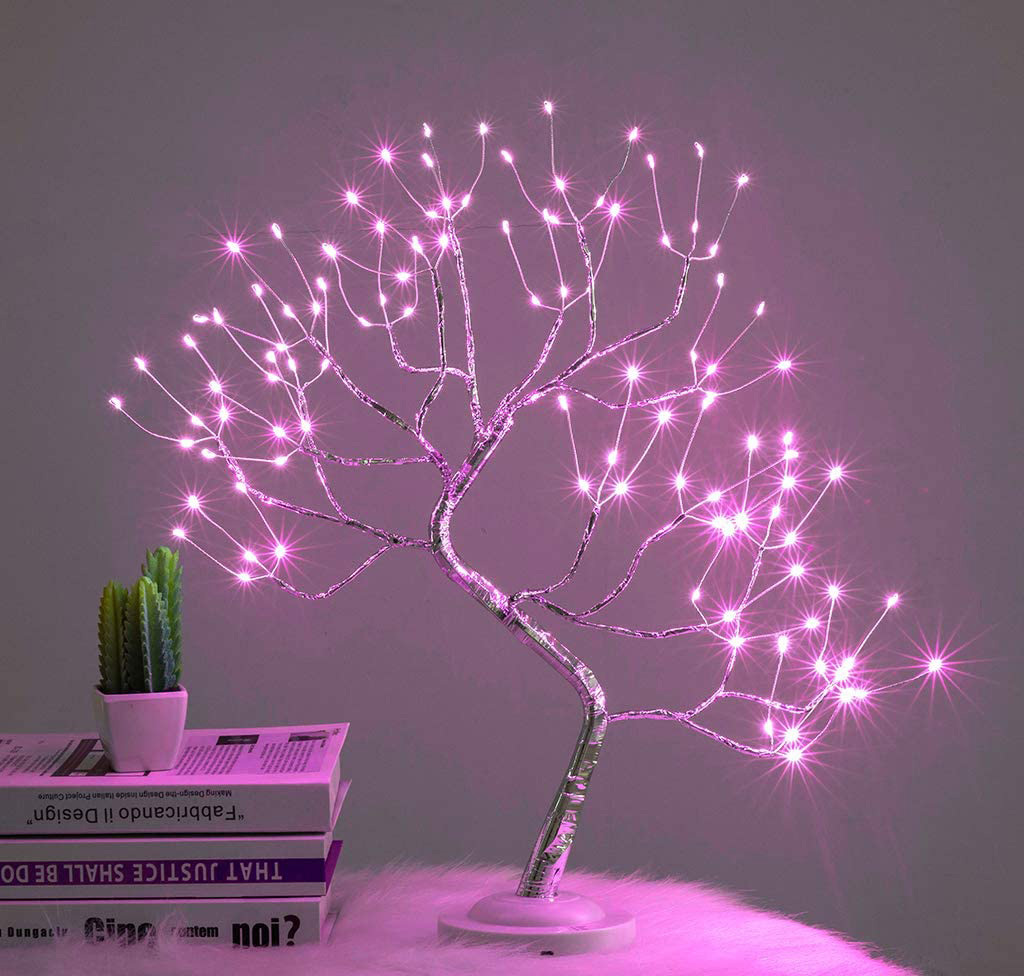 108 LED Firefly Fairy Light Spirit Tree Pink