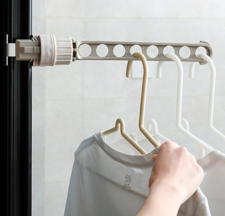 Window Frame Mount Drying Rack Clothes Hook Hanger