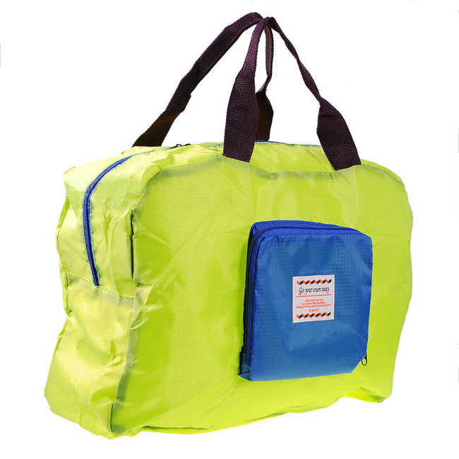 Street Shopper Foldable Bag (Green & Blue)