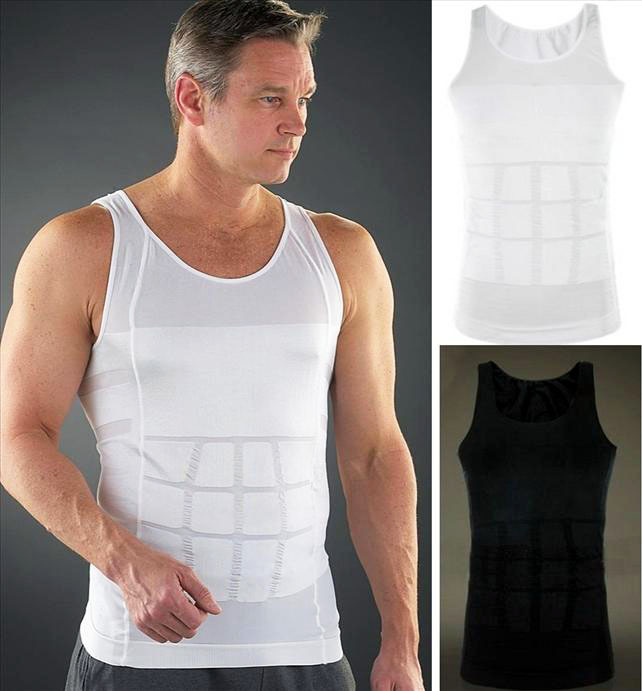 Slimming Vest Shirt for Men (Black S)