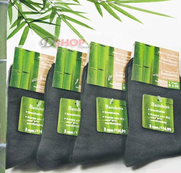 10 x Bamboo Fiber Socks Natural Healthy Antibacterial (Grey)