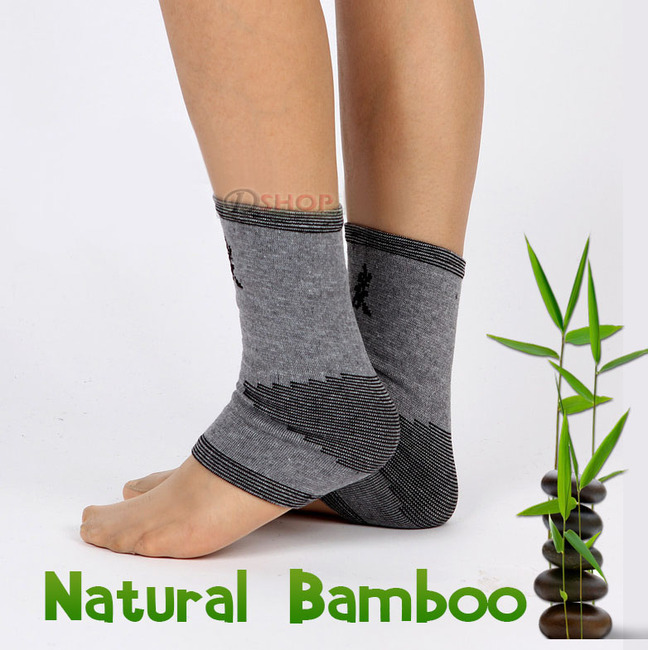 2 x Bamboo Ankle Support Brace Foot Heel Protection (1 Pair)