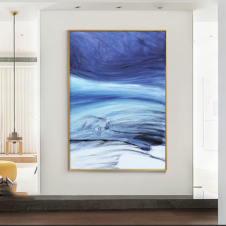 Ocean Wave Painting Framed Canvas Wall Art - 50cm x 70cm