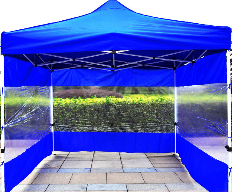 3-Side Gazebo Walls 3m x 3m (Opaque Blue- Walls Only)