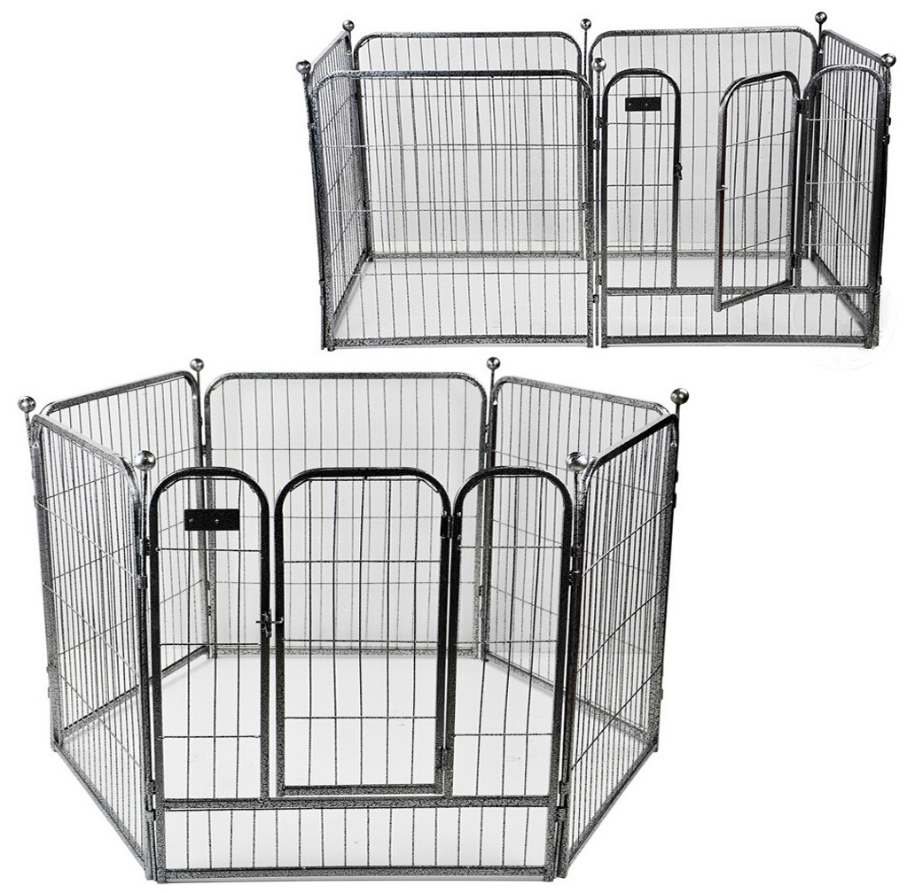 Premium Heavy Duty Metal Pet Dog Exercise Playpen Enclosure Fence Cage (60x70 x 6)