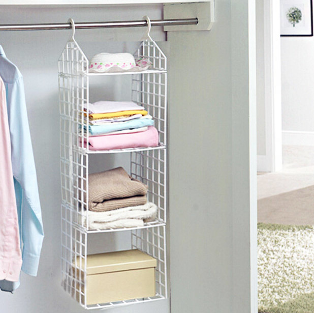 Expand Wardrobe Organiser 4 Shelf Closet Hanging Rack