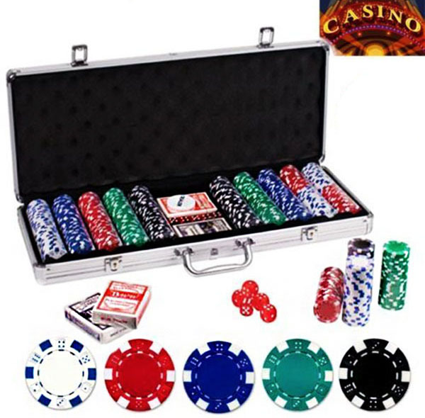 500 Chip Deluxe Professional Poker Game Set in Aluminium Case