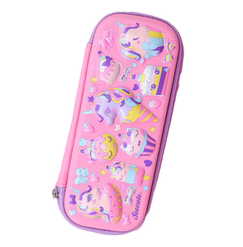 3D Unicorn Cupcake Pencil Box Case Storage Organiser