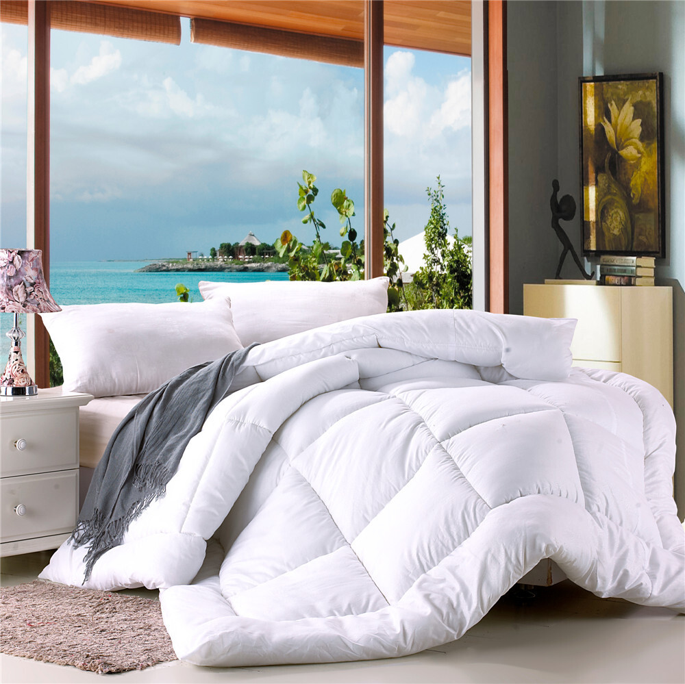 Royal Comforter Microfiber Quilt Doona Blanket (White, 180cm x 220cm)