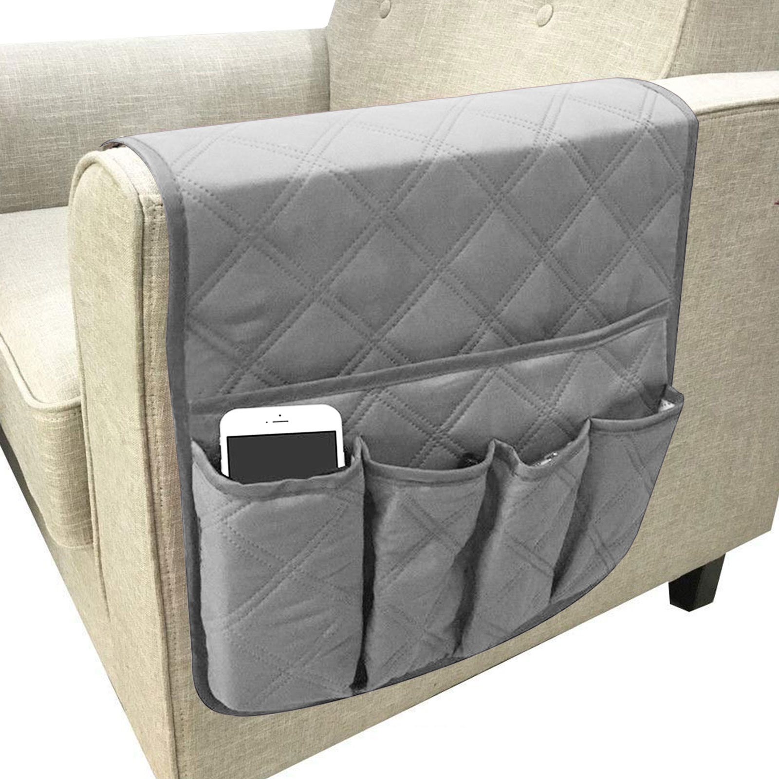 Sofa Couch Chair Armrest Organiser Remote Control Holder Armchair Storage Bag