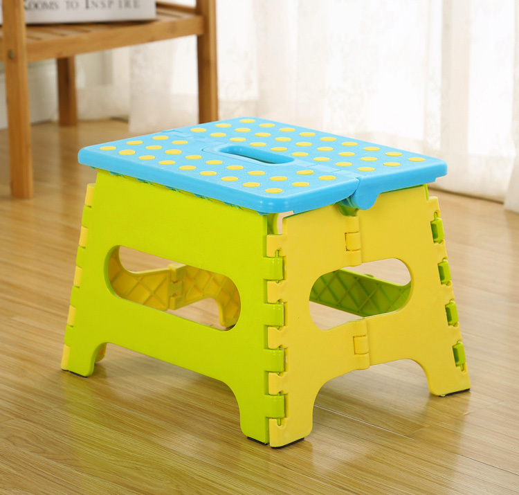 Colourful Kids Foldable Folding Step Stool (BLUE)