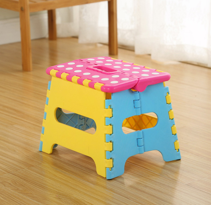 Colourful Kids Foldable Folding Step Stool (PINK)