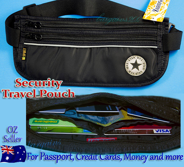 Premium Travel Security Waist Pouch Passport Money Credit Card Belt Wallet Bum Bag