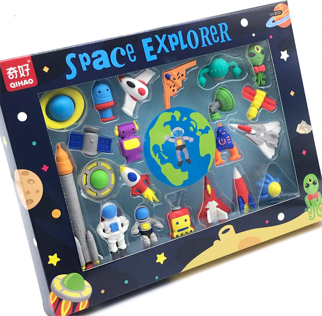 Space Explorer Eraser Set - 21 Erasers