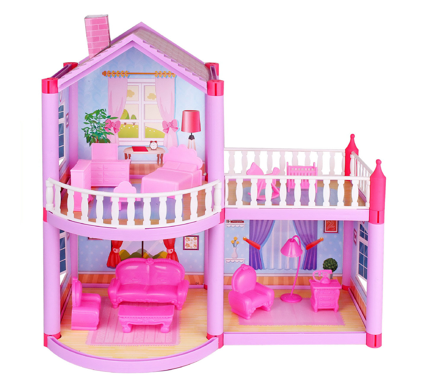 Dreamhouse Princess Villa Doll House Toy Set with Dolls & Furniture