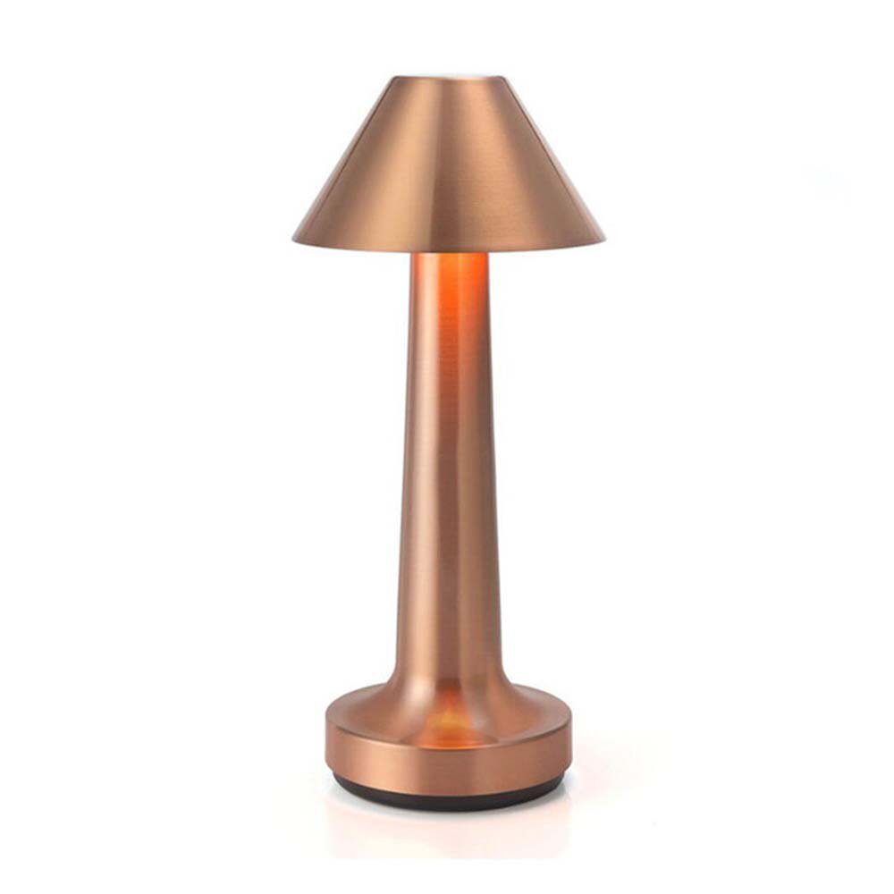 Luxe Designer LED Table Lamp Cordless Touch Sensor Night Light (Rose Gold)