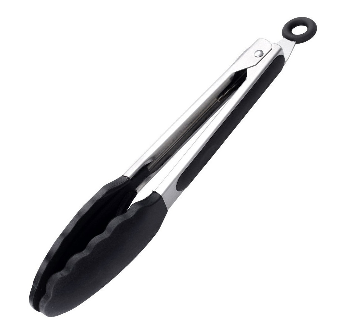 35cm Large Good Grip Silicone Stainless Steel Tongs 