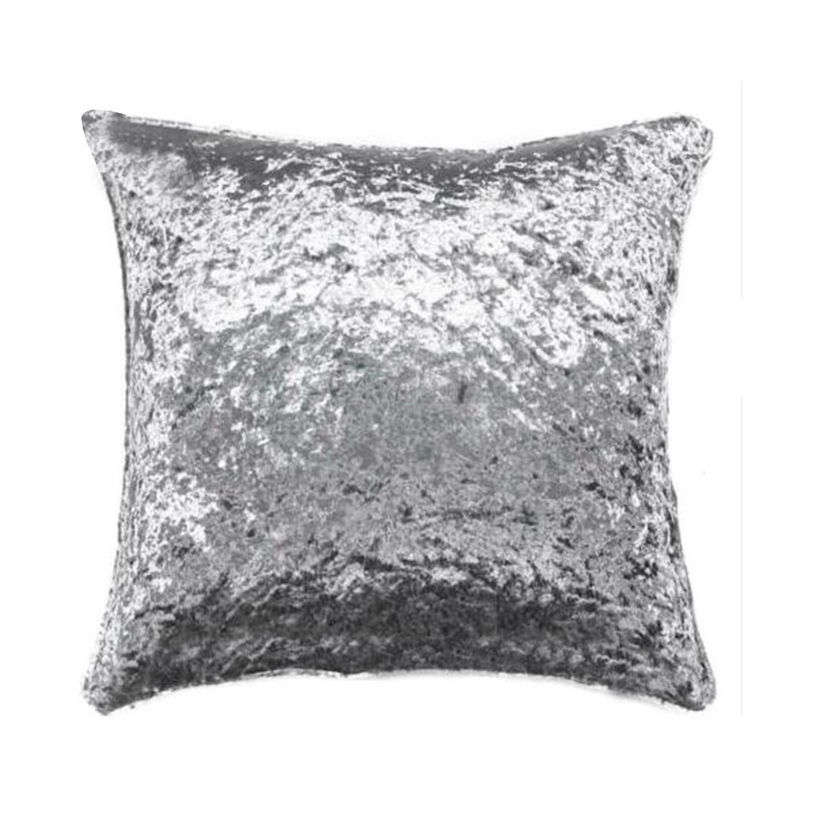 Luxe Velvet Soft Plush Cushion Throw Pillow (Silver)