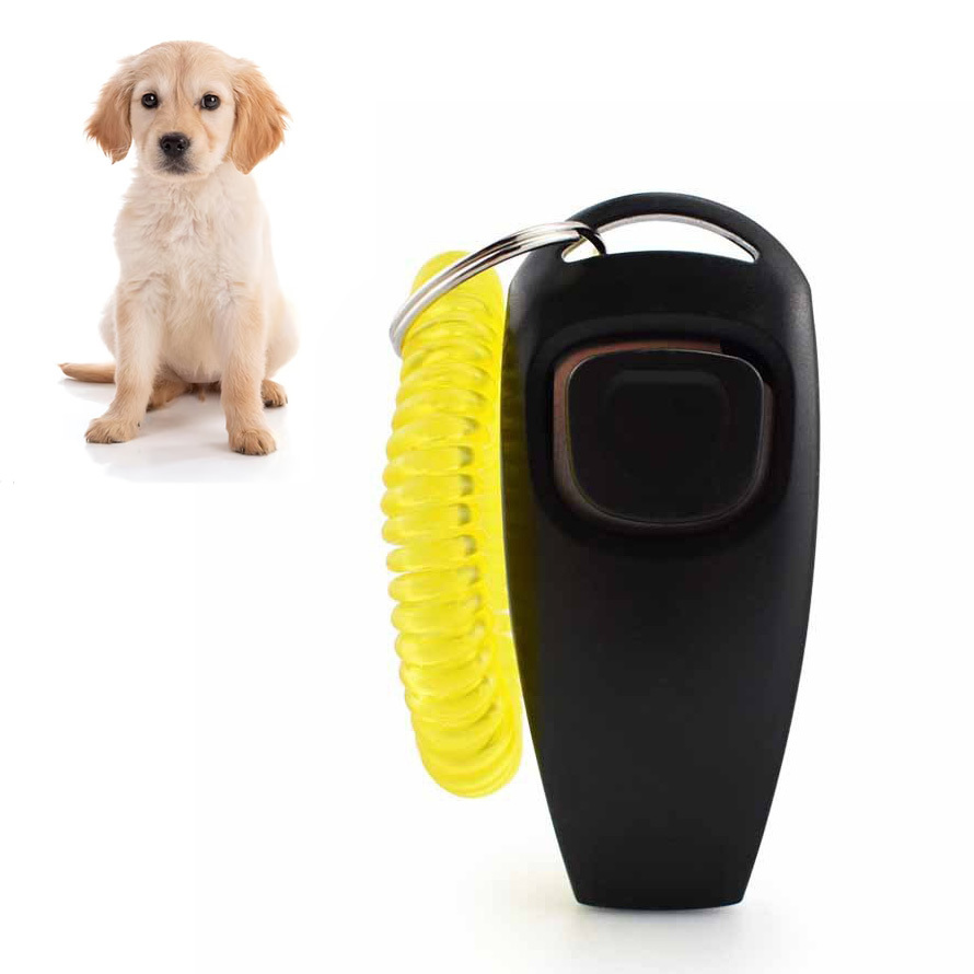 2 in 1 Dog Whistle & Clicker Pet Training Tool (Black)