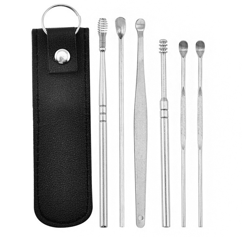 6 PCS EarWax Cleaner Tool Set Earpick Wax Cleaner Ear Pick Kit 