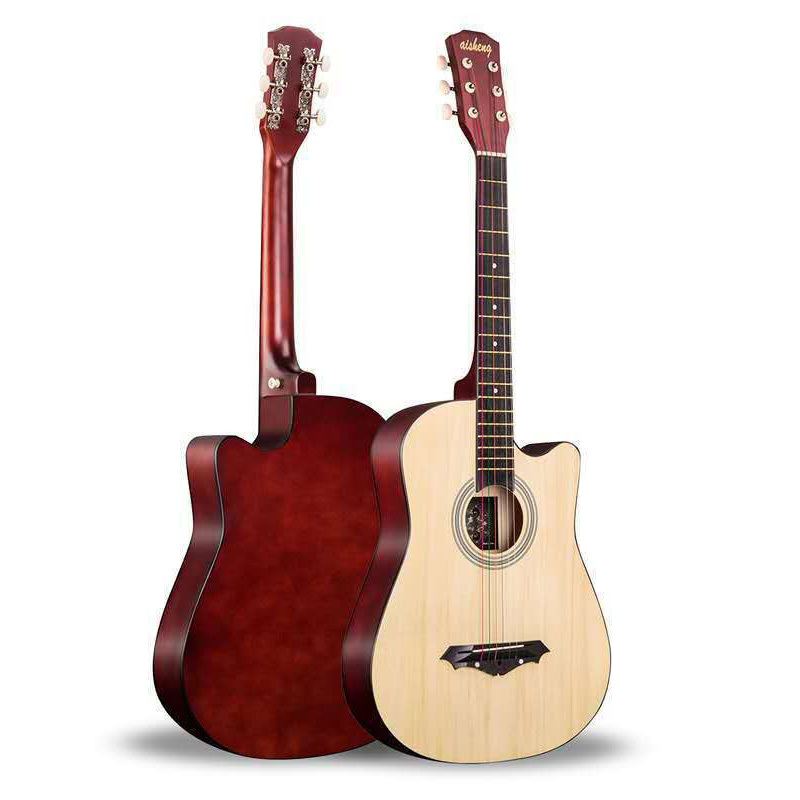 38" Natural Wood Acoustic Guitar 