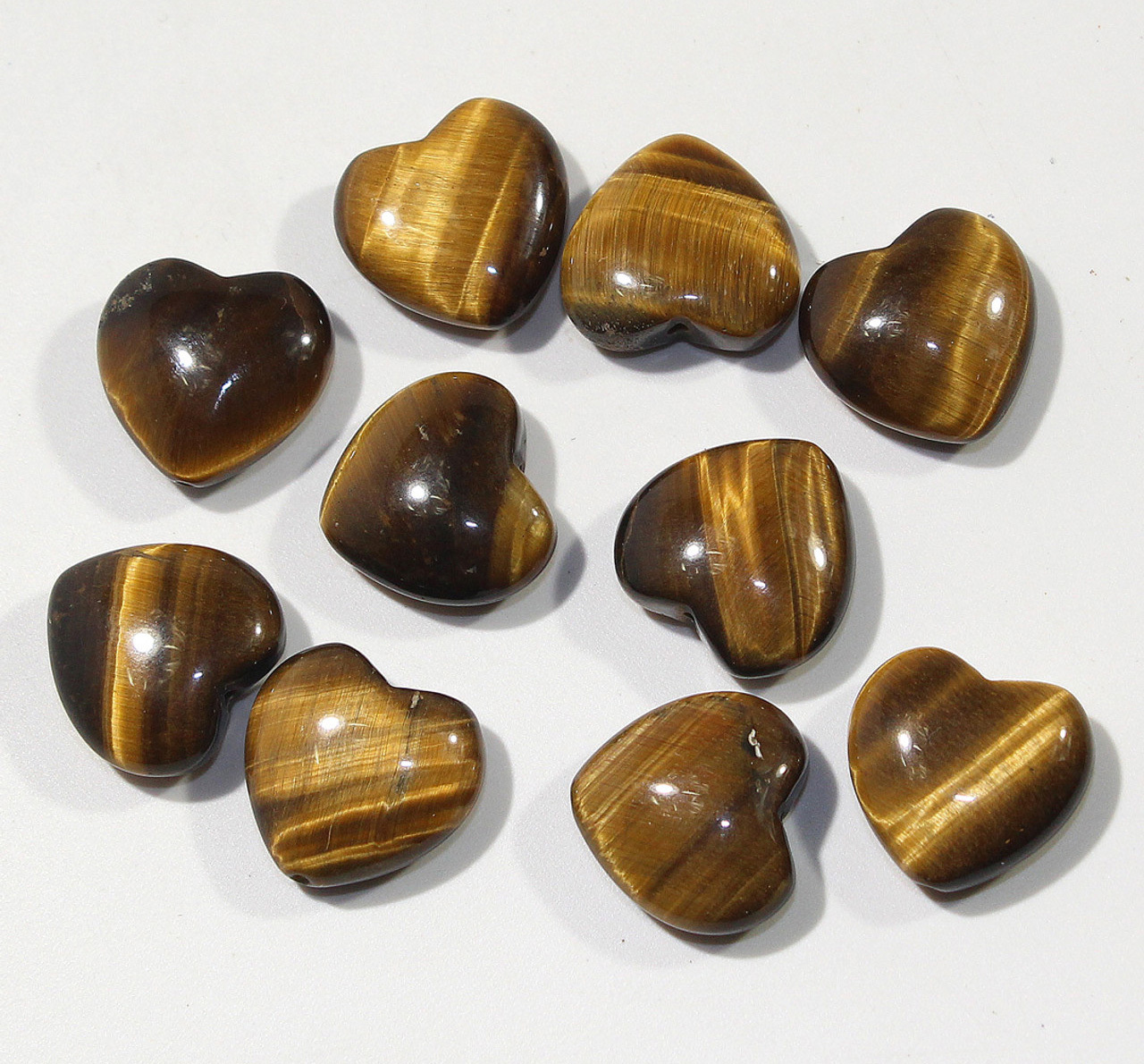 Tiger Eye Heart Stone Crystal Natural Gemstone