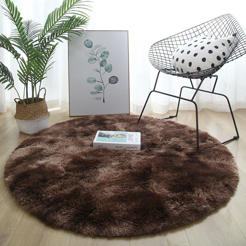 Infinity Round Shag Rug (Mocha)