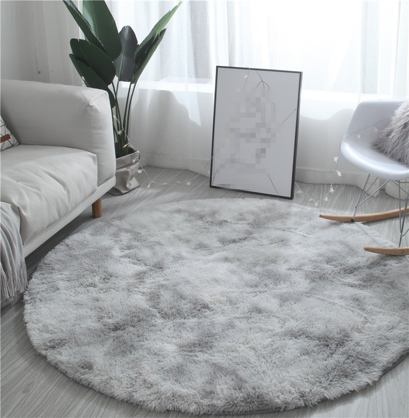 Infinity Round Shag Rug (Platinum)