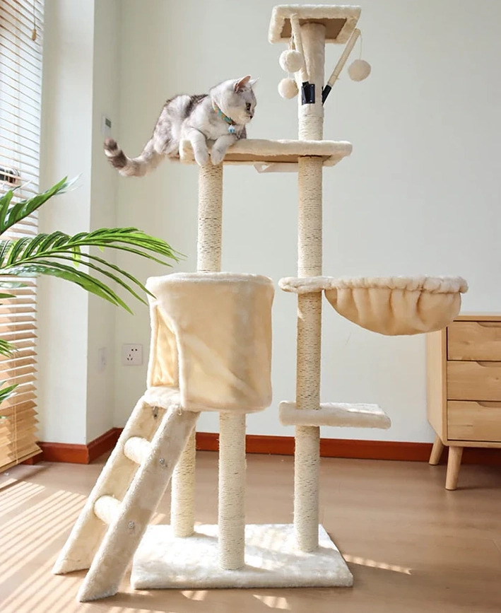 Deluxe Multi-Level Cat Tree Tower with Scratching Posts 