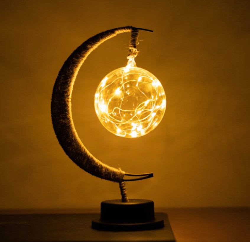 Enchanted Lunar Lamp LED Moon Night Light Cozy Home Decor Lighting 