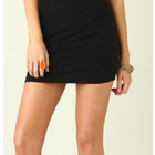  New Stretch Black Fitted Mini Skirt