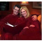 Sleeved Fleece Snuggle Blanket with Sleeves (Maroon)