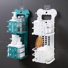 Folding Storage Basket Bathroom Shelf Kitchen Organiser (White)