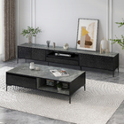 2-Piece Set Minimalist Large Coffee Table & 2m TV Cabinet