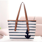 Sailor Anchor Leather Look Handbag Designer Large Tote