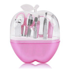 9 Piece Set Manicure Nail Care Kit (Pink)