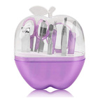 9 Piece Set Manicure Nail Care Kit (Purple)