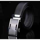 Genuine Leather Belt with Silver Plate Buckle -115cm