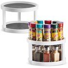 2-Tier Rotating Spice Rack Lazy Suzan Kitchen Countertop Shelf Storage Organiser