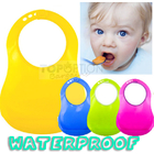 Waterproof Adjustable Bib with Crumb-Catcher (Yellow)