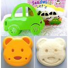 4 Pack Kitchen Tools: 2 Teddy Bear & 2 Car Sandwich Makers