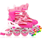 Adjustable Roller Blades Inline Skates (Pink, M)