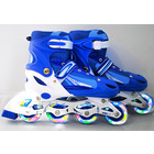 Full LED Adjustable Roller Blades Inline Skates (Blue , L)