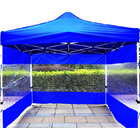 3-Side Gazebo Walls 3m x 3m (Opaque Blue- Walls Only)