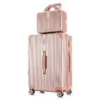 2-Piece Standard Cabin Carry-On Luggage Suitcase Set (Rose Gold)