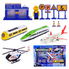 City Transport Car Plane Bus Train Helicopter Kids Toy Set