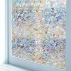 3D Window Privacy Film Frosted Glass Covering Cling Static Vinyl Decal Sticker (100cm x 45cm)