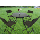 Alfresco 5 Piece Outdoor Setting (4 Rattan Chairs & Square Table)