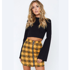 Sweetheart Check Mini Skirt (Yellow)